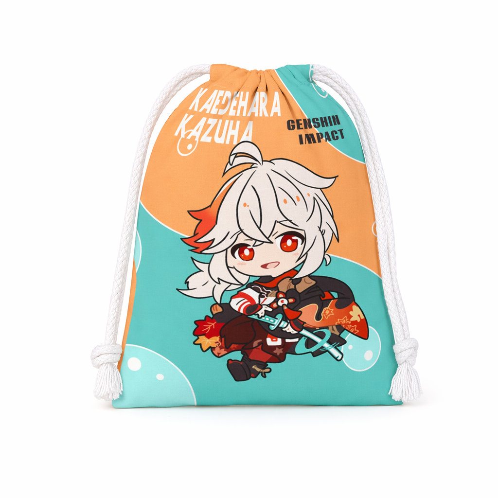Chibi Genshin Drawstring Bags Set Kaedehara Kazuha