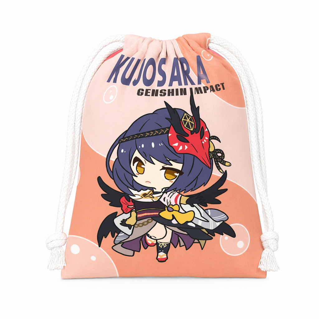Chibi Genshin Drawstring Bags Set Kujou Sara