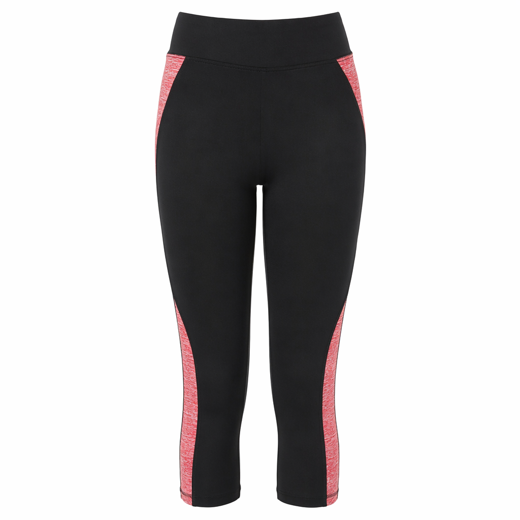 Bicolor Yoga Capris Red
