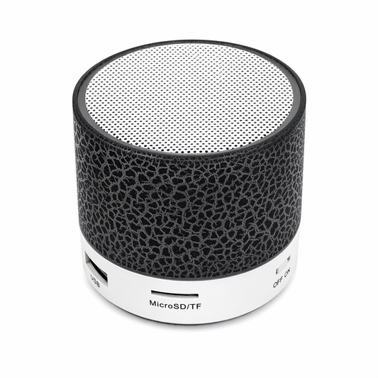 Crack LED Bluetooth Speaker - Portable, Colorful Black