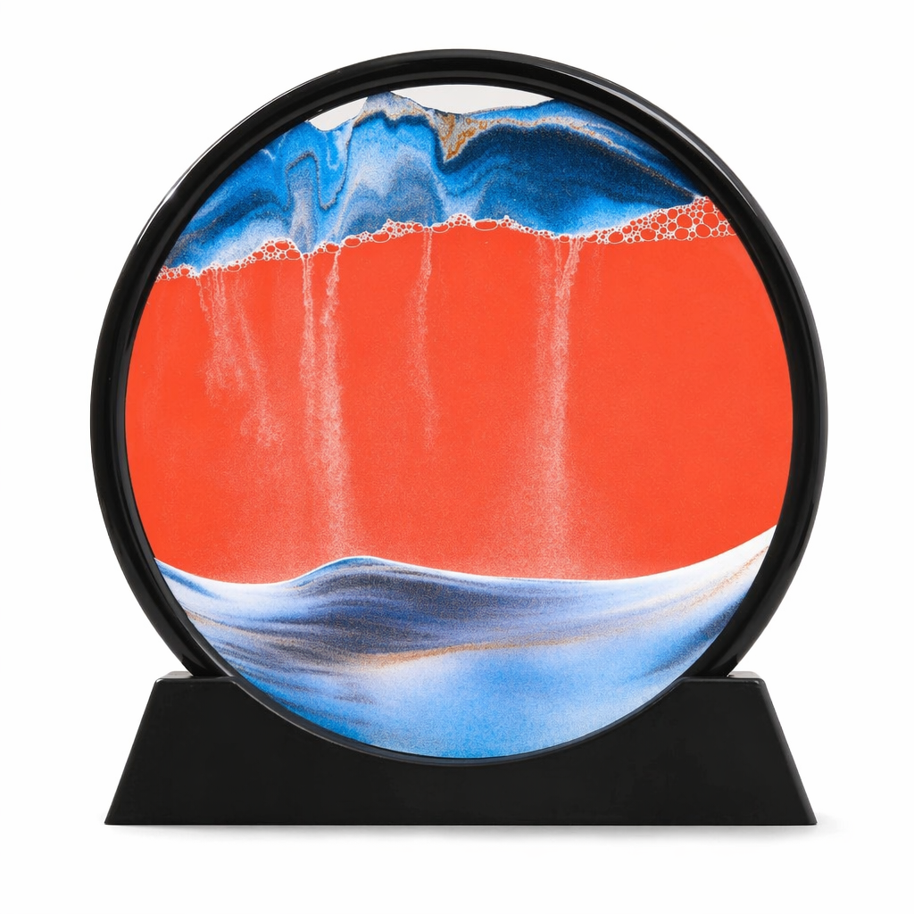 3D Sand Art from the Depths of the Sea Black Base-Blue