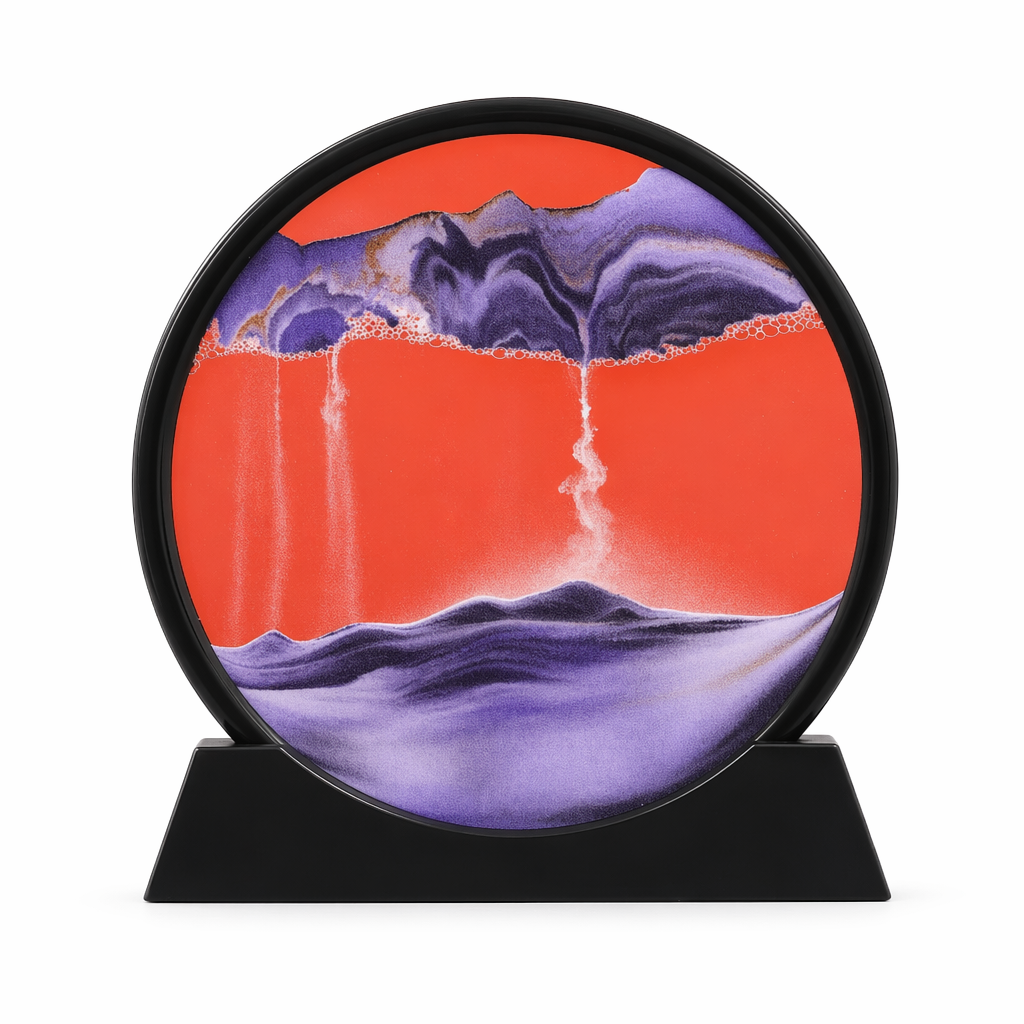3D Sand Art from the Depths of the Sea Black Base-Purple