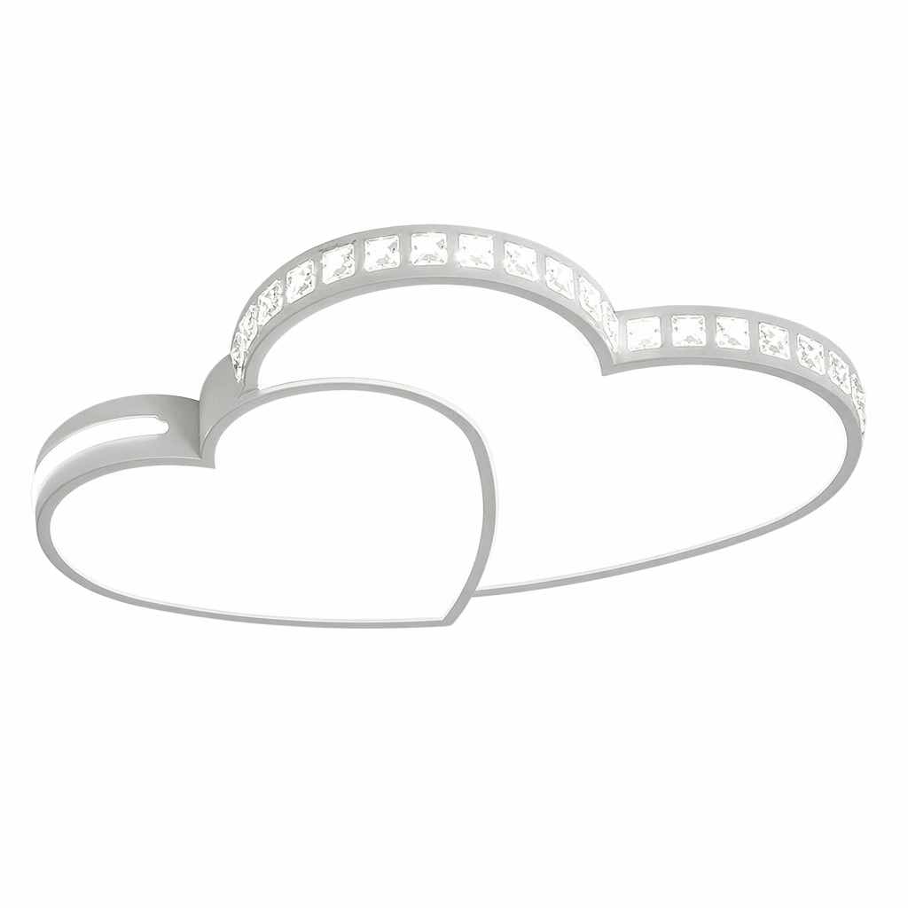 Double Heart Shaped LED Ceiling Light Fixture - Creating an Ambiance of Romance Default