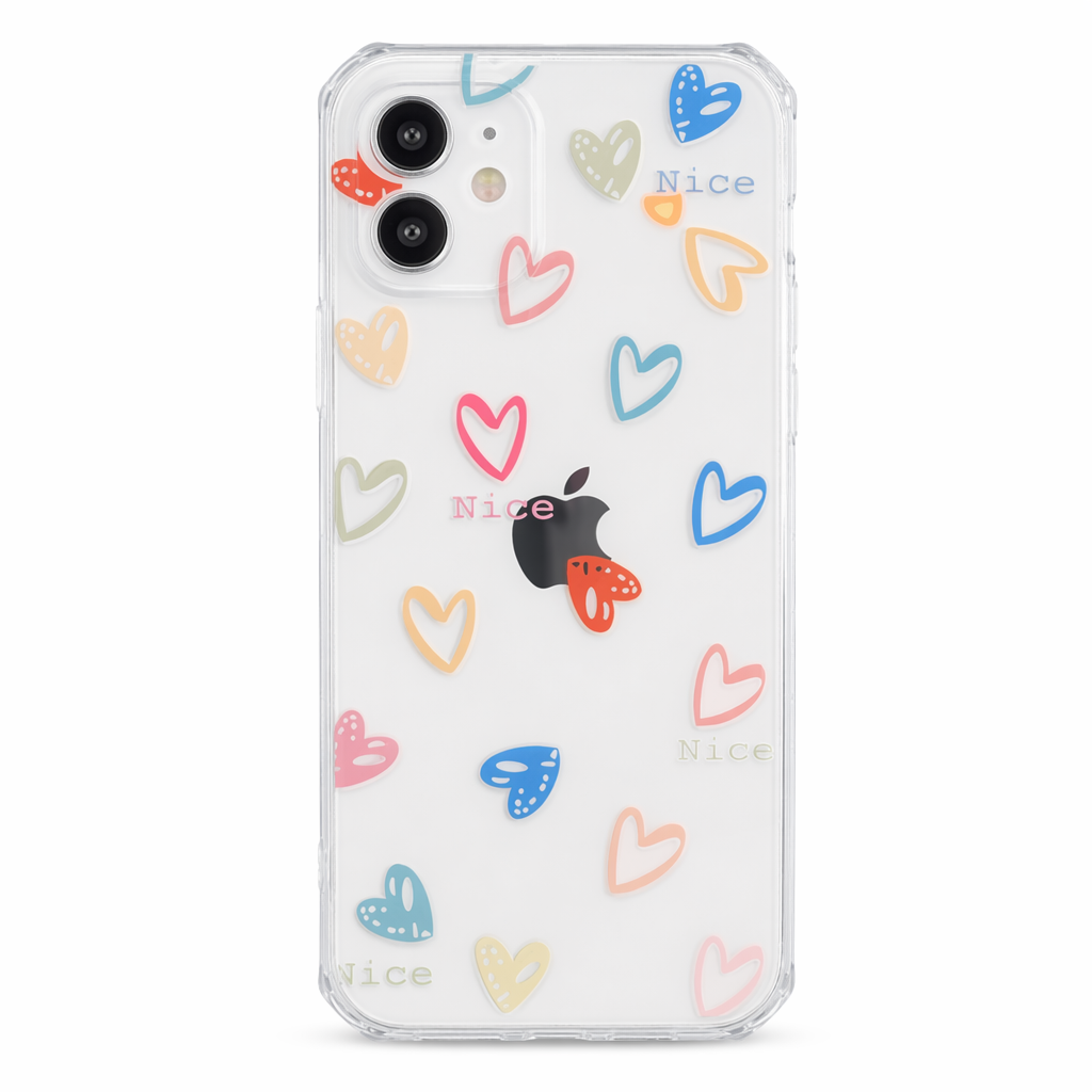 Heart-Shaped Clear iPhone Case for Maximum Protection Default