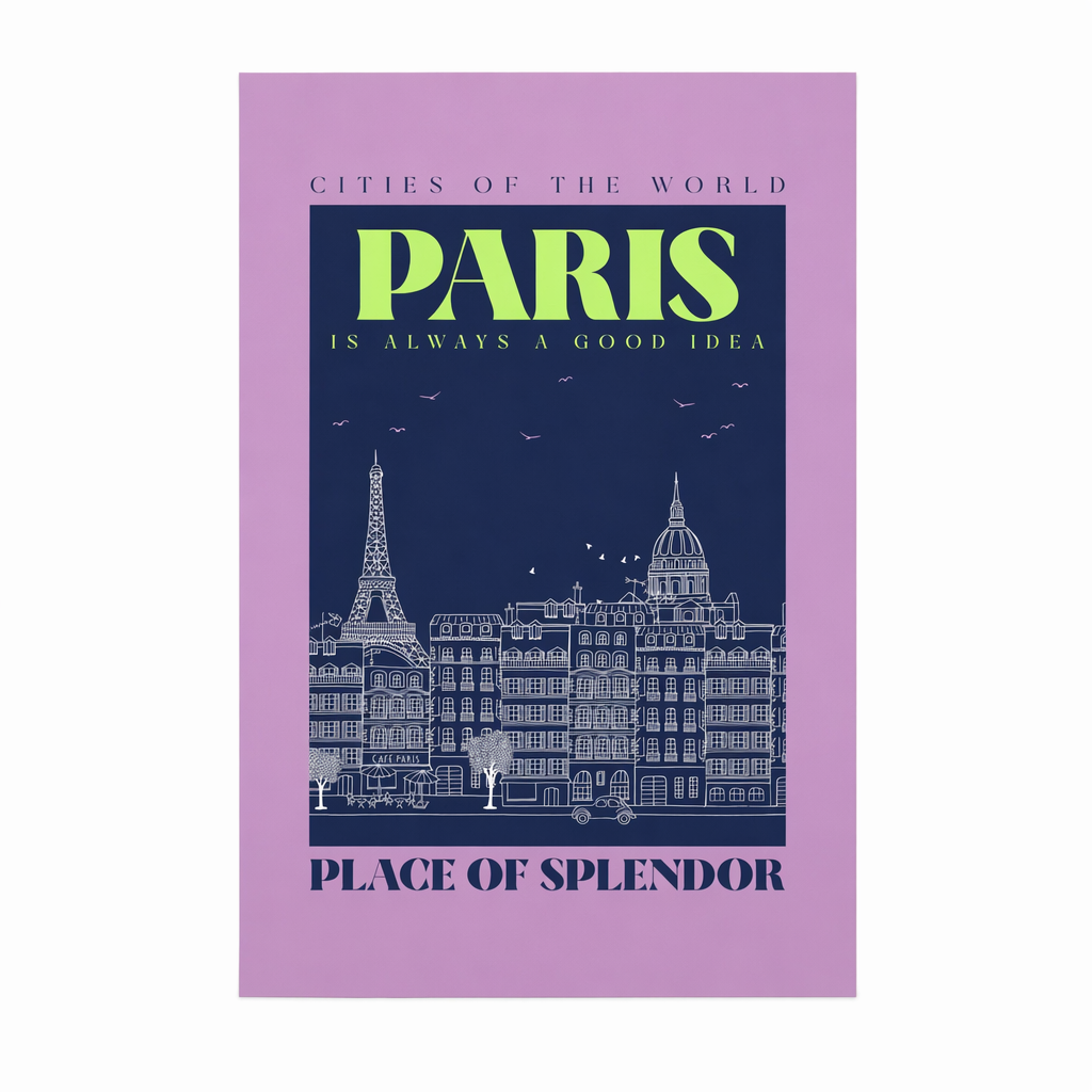 Cityscape of Paris Poster Default