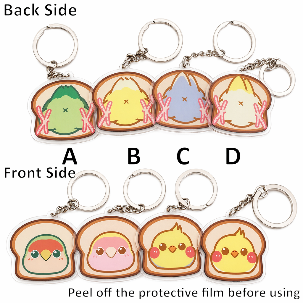 Cockatiel Key Rings with Cute Design A