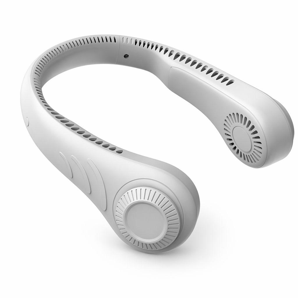 Portable Neck Fan with Bladeless Cooling Technology White
