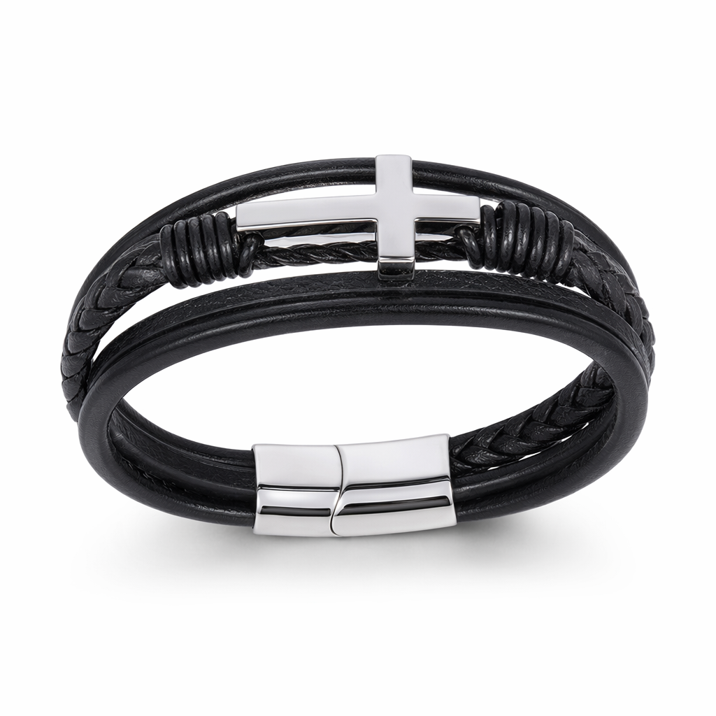 Braided Charm Bracelet Made from Vegan Leather 20