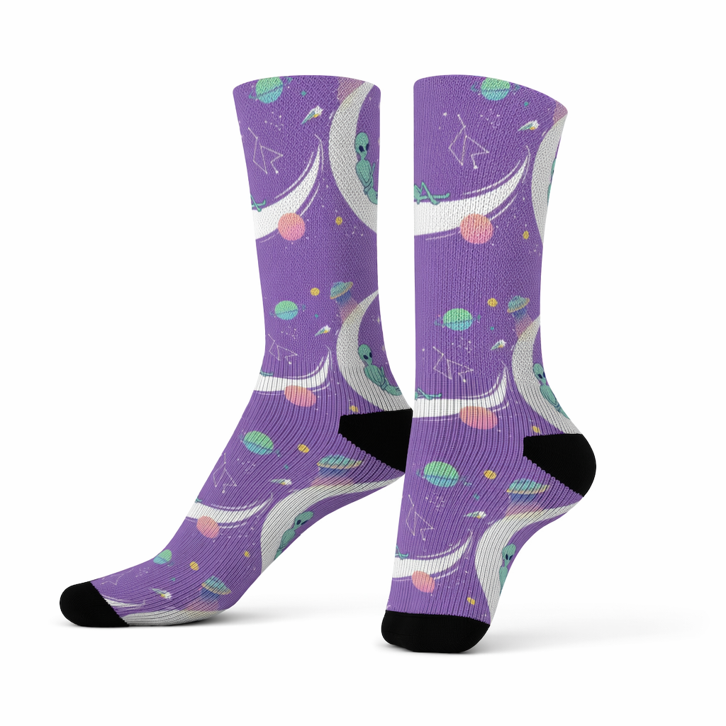 Chilling Alien Socks Default
