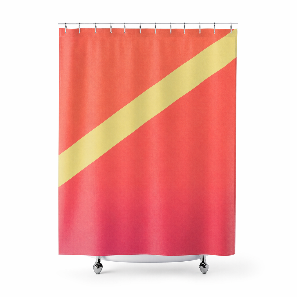 Abstract Pink Gradient Shower Curtains for Stylish Home Decor Default