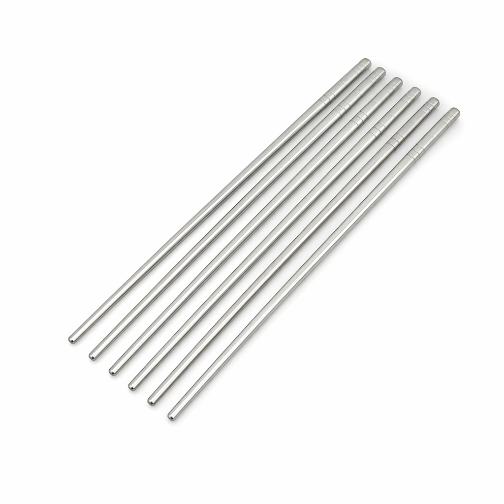 Set of 5 Pairs of Stainless Steel Chopsticks from Korea Default