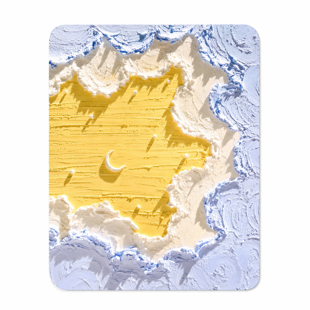 Sky Mouse Pad with 3D Design Yellow