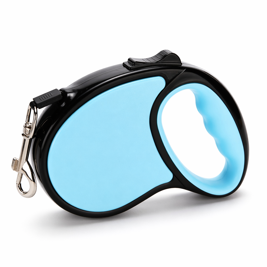5-Meter Long Retractable Leash for Dogs made of Nylon Blue
