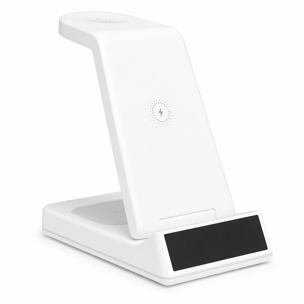 5-in-1 Wireless Charging Station: Harness the Power of the Dragon White