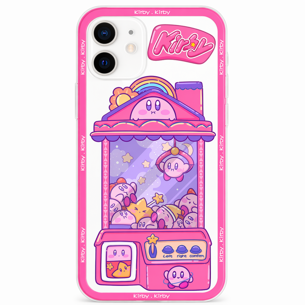Kirby iPhone Case with Frosted Surface Hot Pink