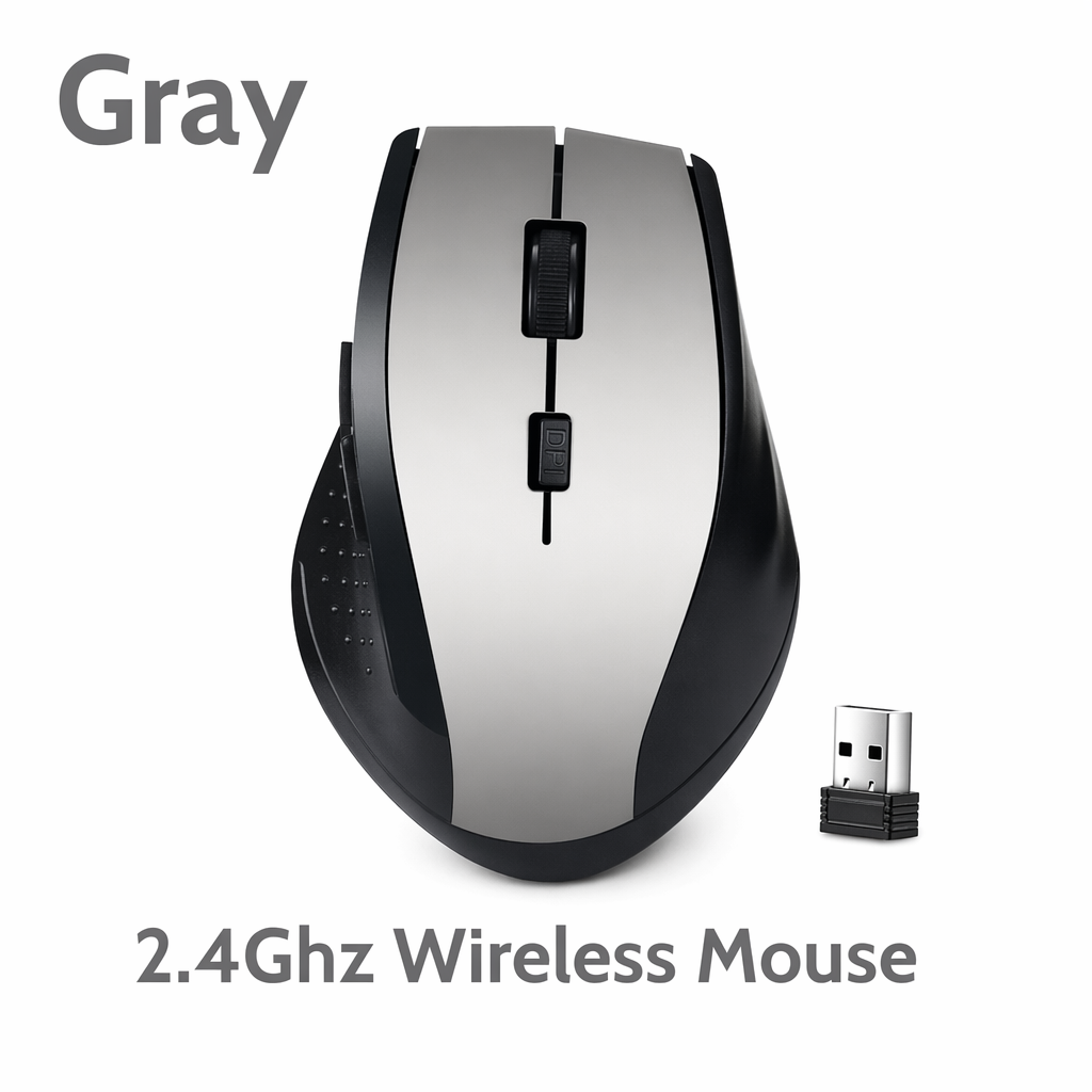 2.4GHZ Wireless Mouse - Enhanced Connectivity for Effortless Navigation Gray