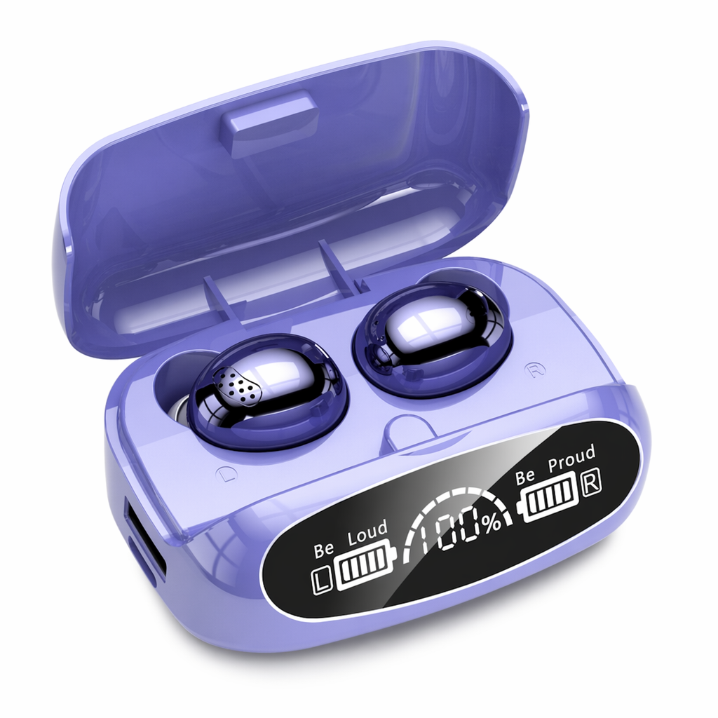 32MAX Dragon Touch Bluetooth Earbuds Purple