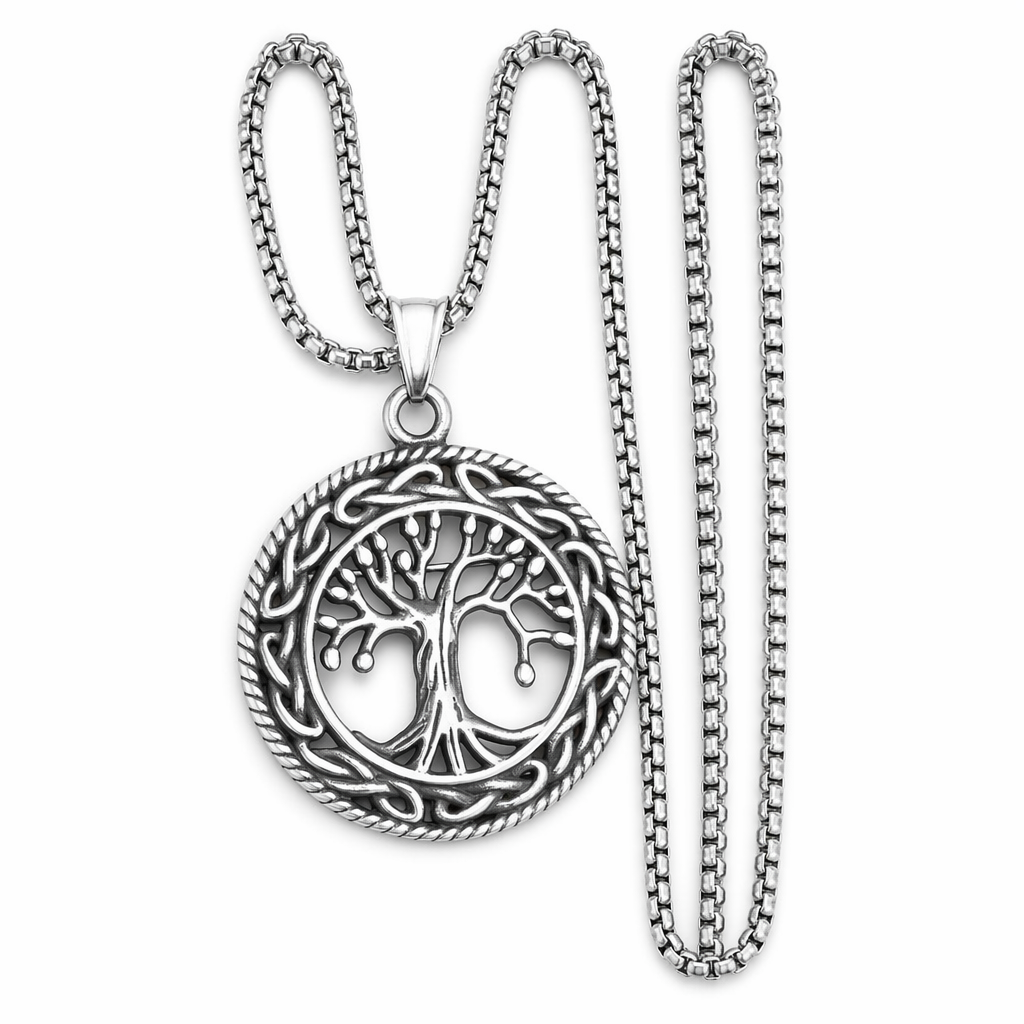 Pendant Necklace with Tree Symbolism Default