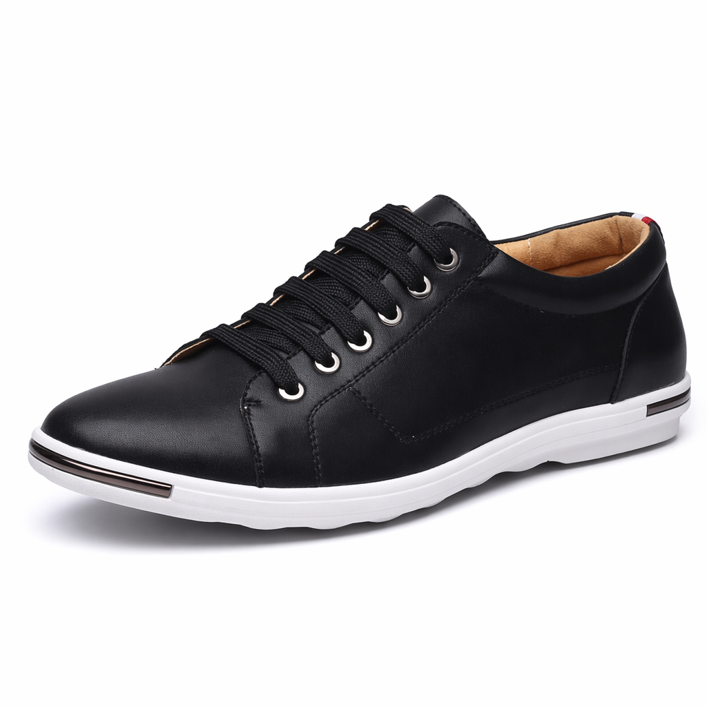 Casual Lace-Up Shoes for Men's Street Style Black