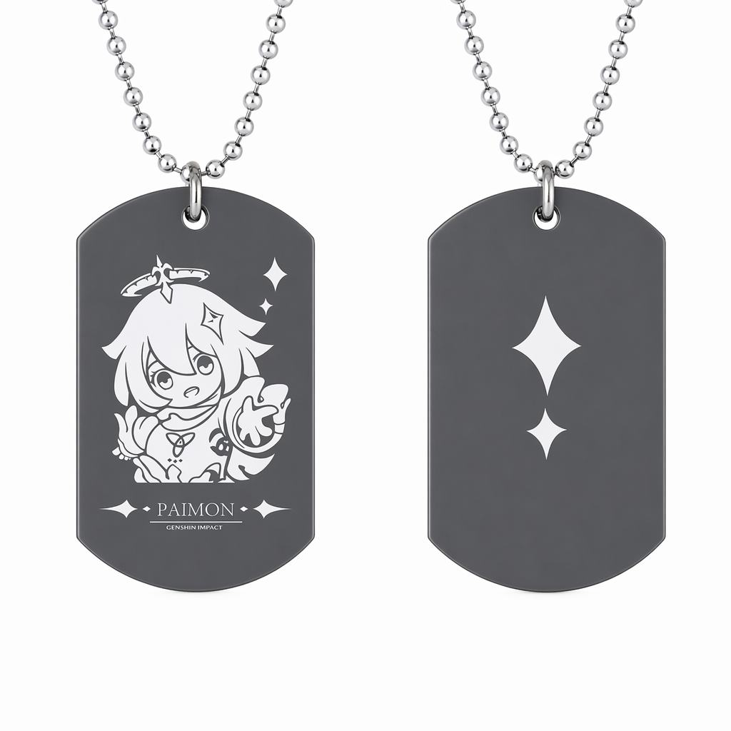 Genshin Impact Character Necklaces with Tag Paimon