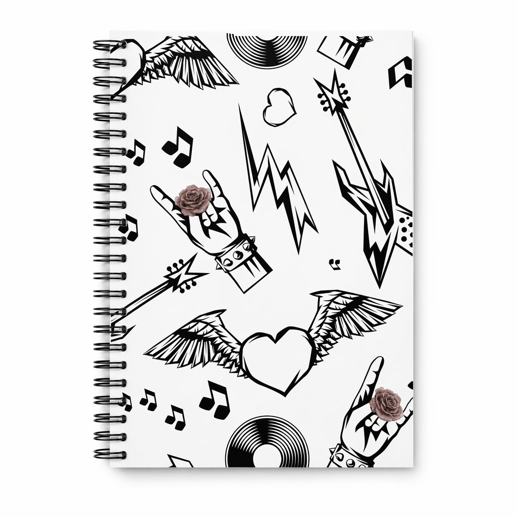 Spiral Notebook - Rock and Blooms Default