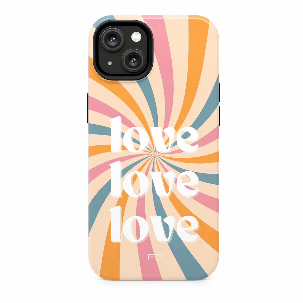 Retro Affection Touch Case for Wireless Charging on iPhone Default