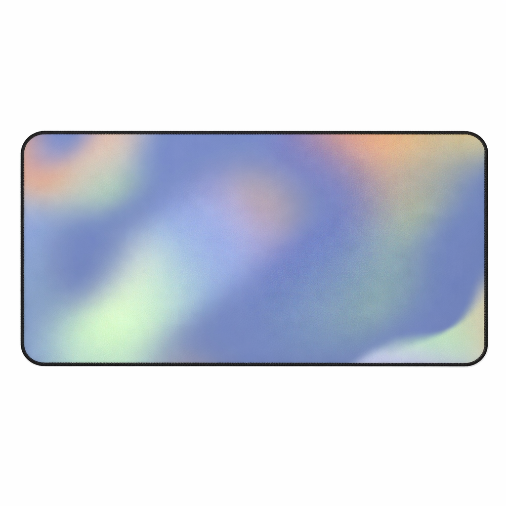 Glowing Swirls Desk Mat in Green Default