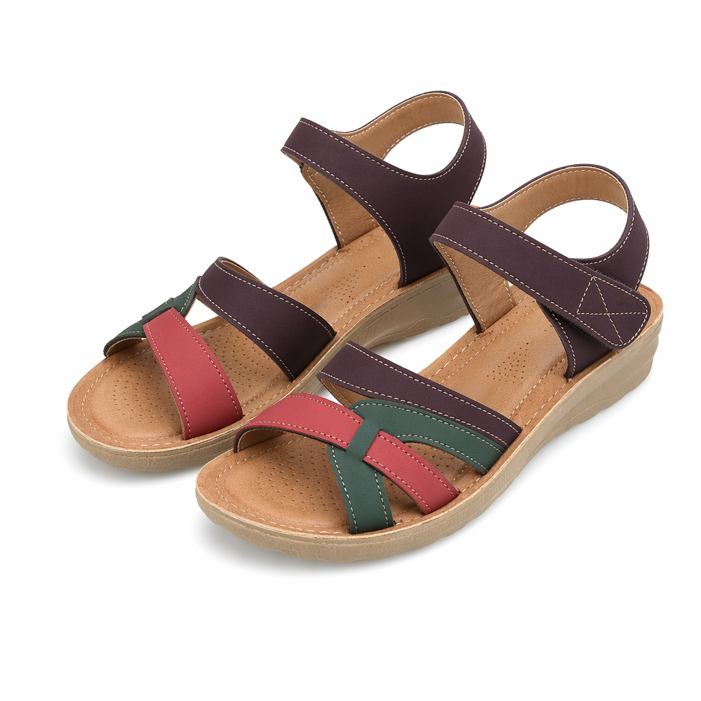 Casual Brown Ankle Strap Sandals for Women Default