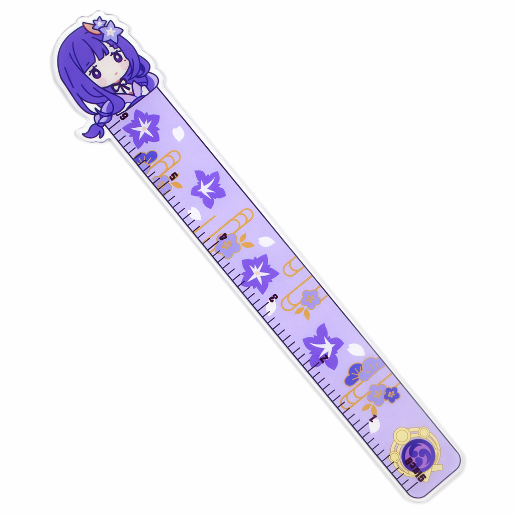 Genshin Impact Acrylic Rulers with Character Designs Raiden Shogun