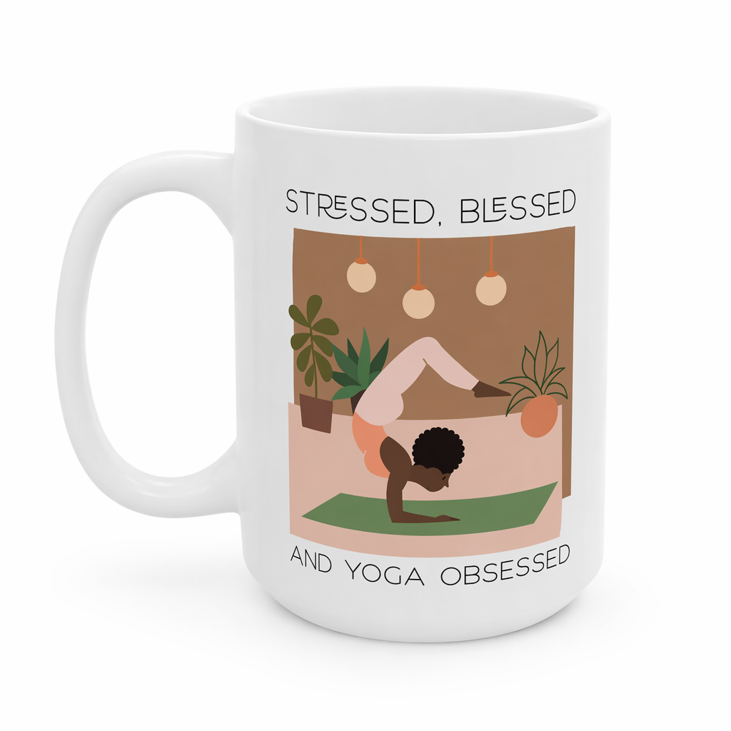 Stress-free, Blissful and Yoga Devoted Mug Default