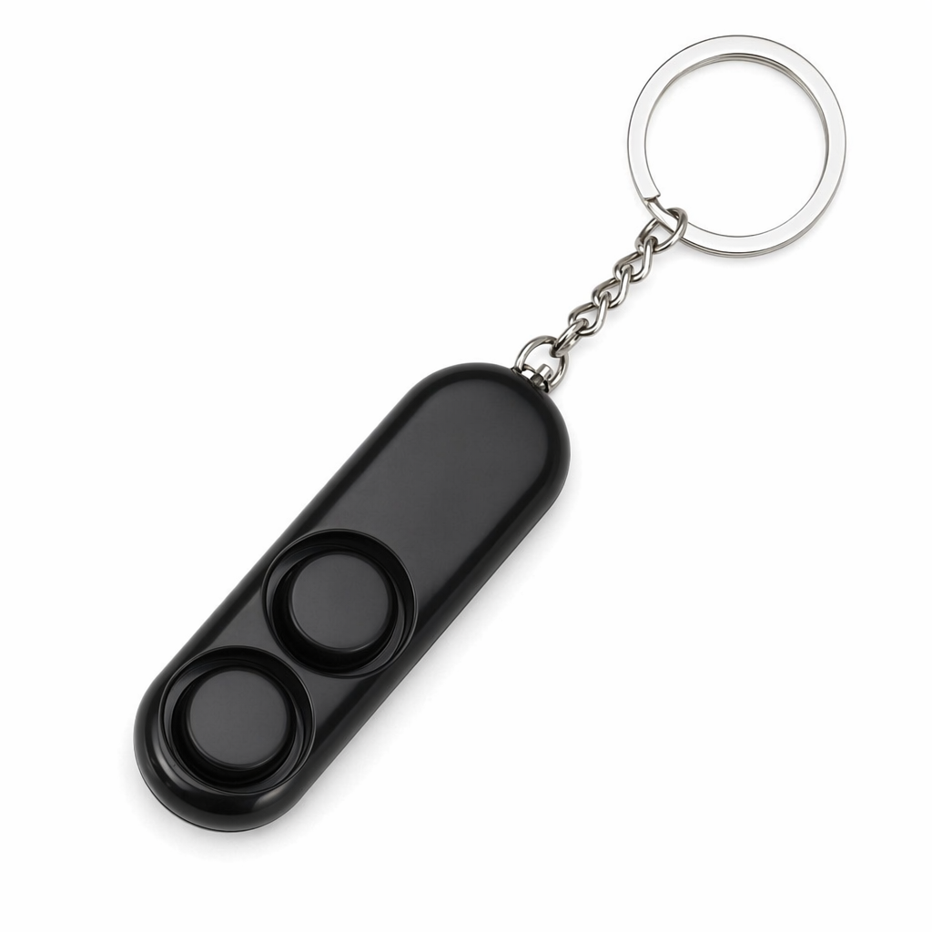 2 Pieces Personal Safety Alarm Keychain - Loud Dual Speaker for Self Defense (120dB) Default