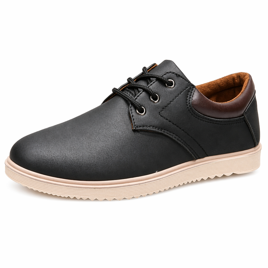 Casual Oxford Sneakers for Men Black - White Soles