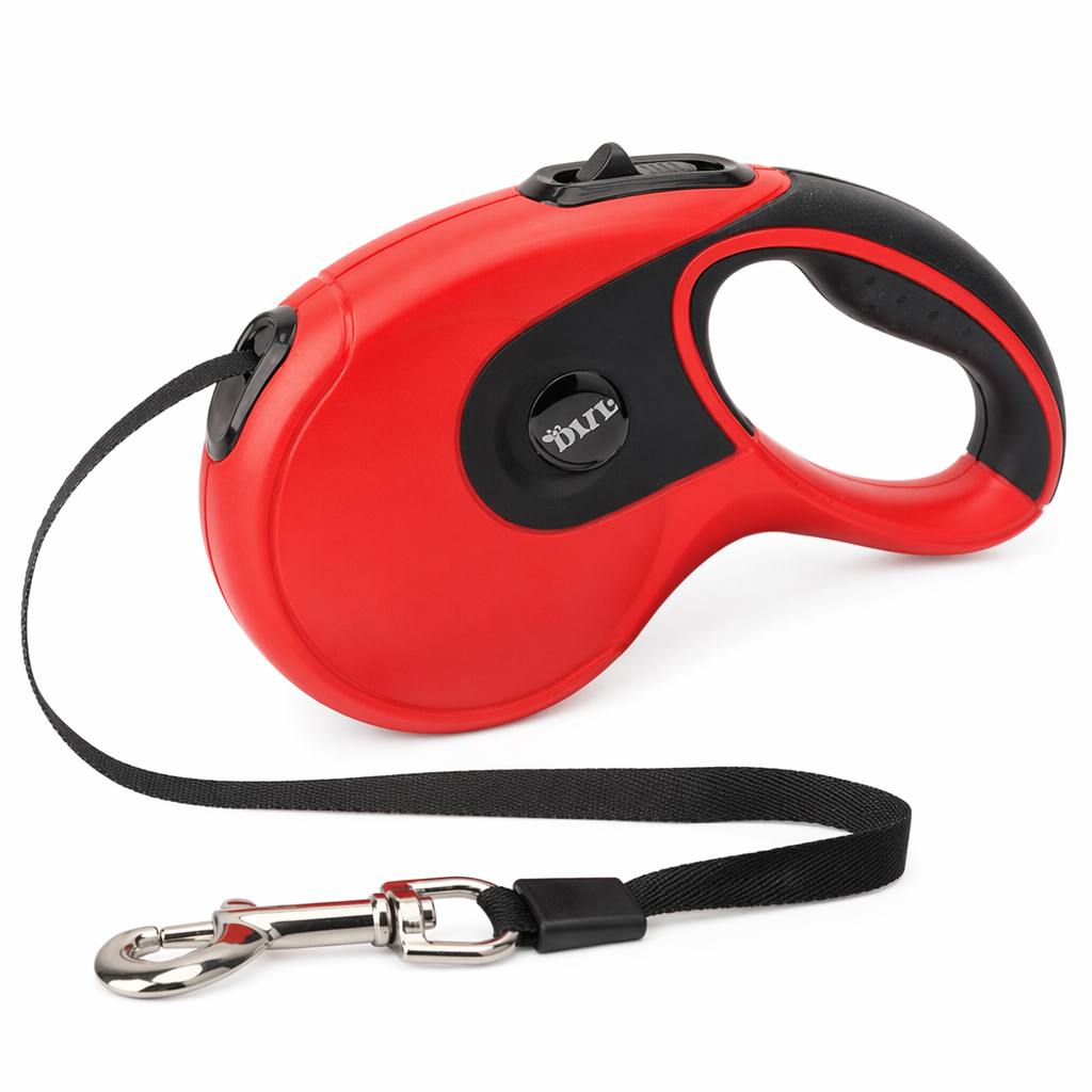Retractable Leash for Dogs - Say Goodbye to Tangles! Red