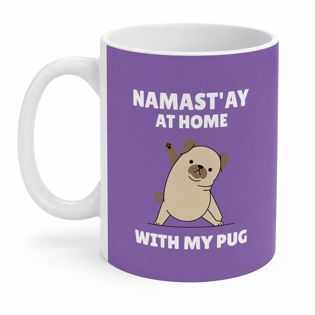 Stay Home with My Pug Coffee Cup Default