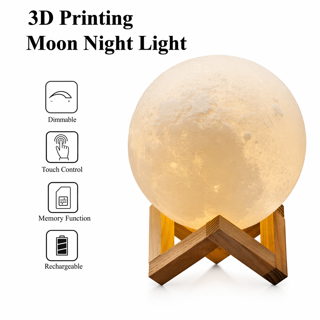 16 Colors Moon Lamp with Remote Touch Control Default