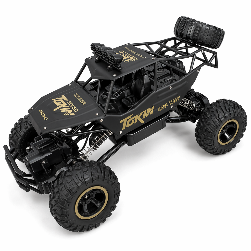 4WD Monster Truck with Dragon 2.4Ghz Remote Control Black