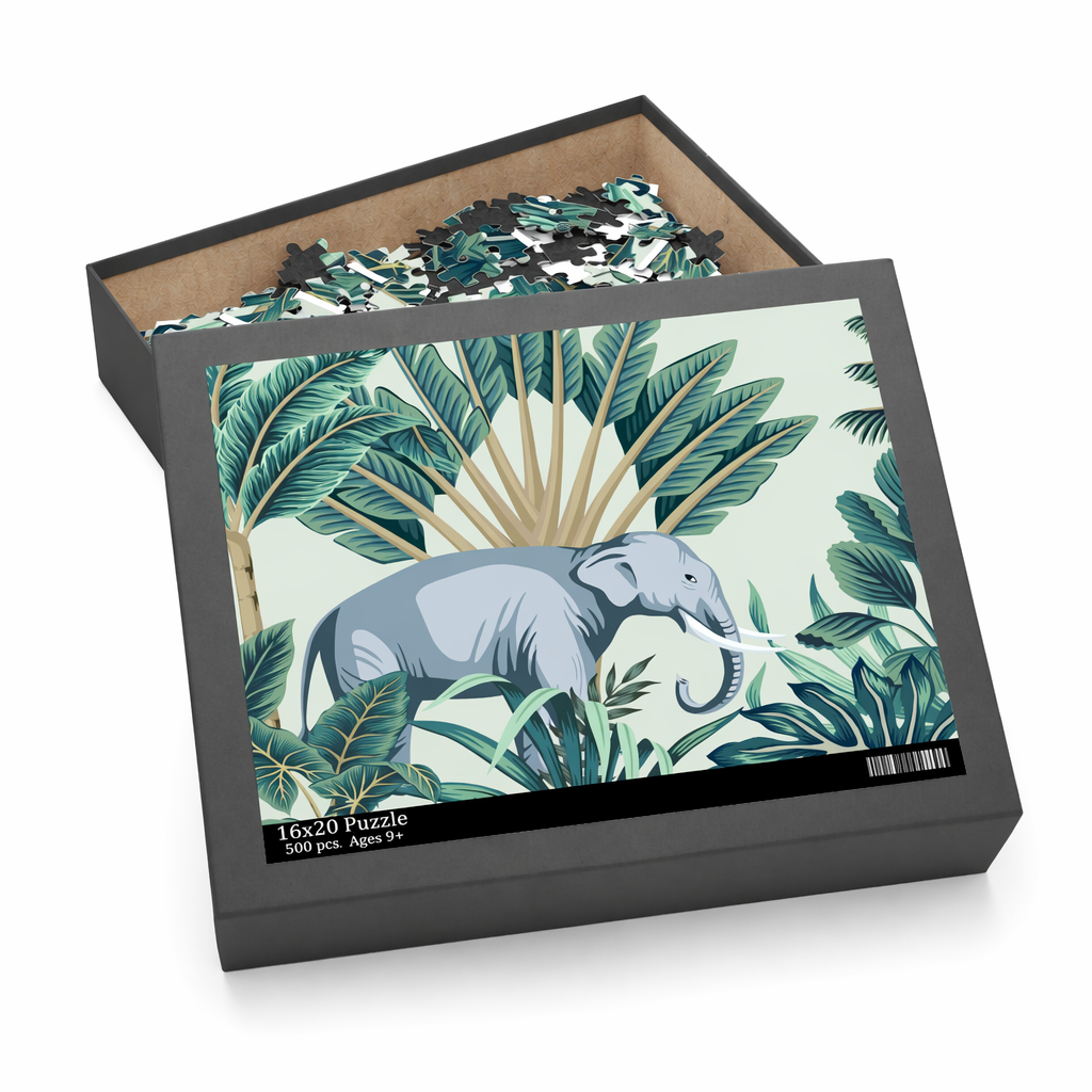 500-Piece Puzzle Featuring Majestic Wild Elephants Default