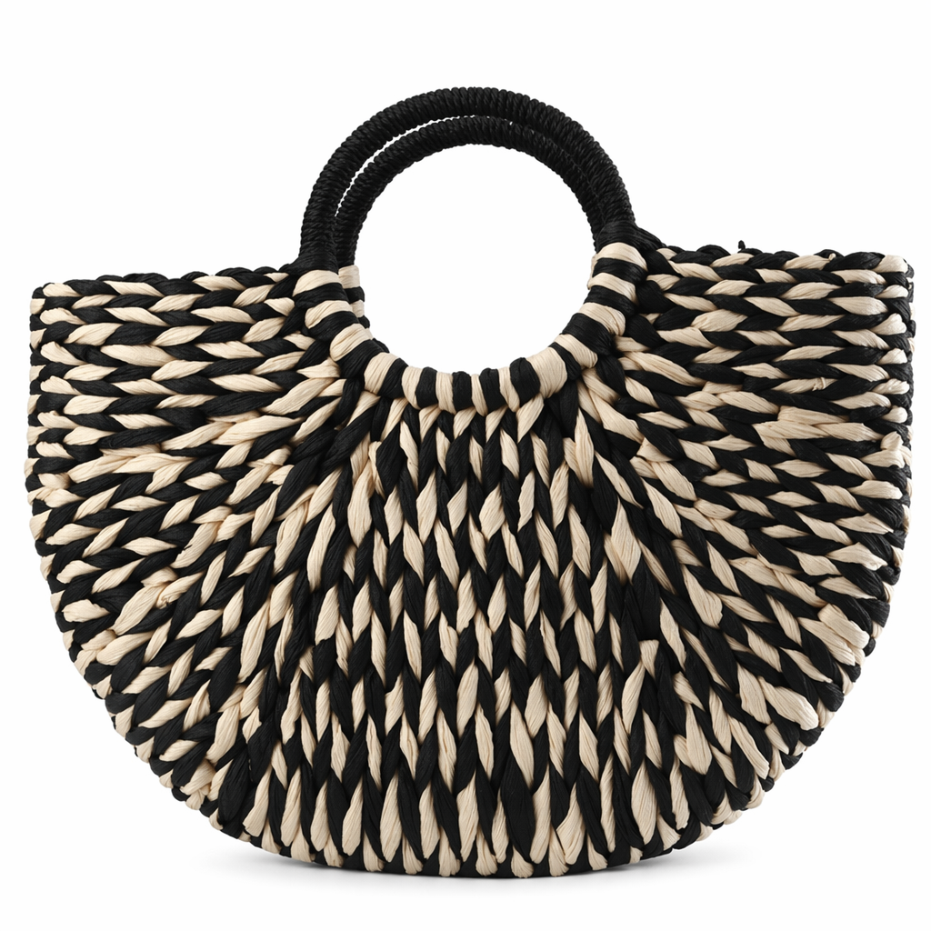 Summer Woven Tote for Women Zebra