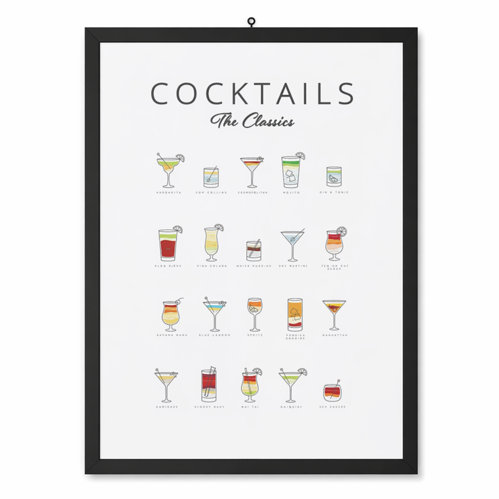 Artistic Beverage Prints for Home Bar Decoration Default