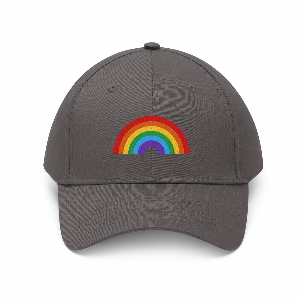 Multicolored Gender-Neutral Cotton Hat Charcoal