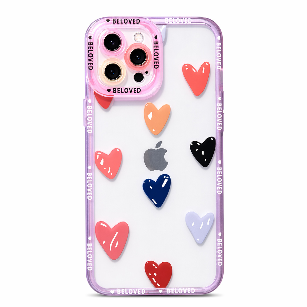 Clear & Stylish iPhone Case with Heart Design Default