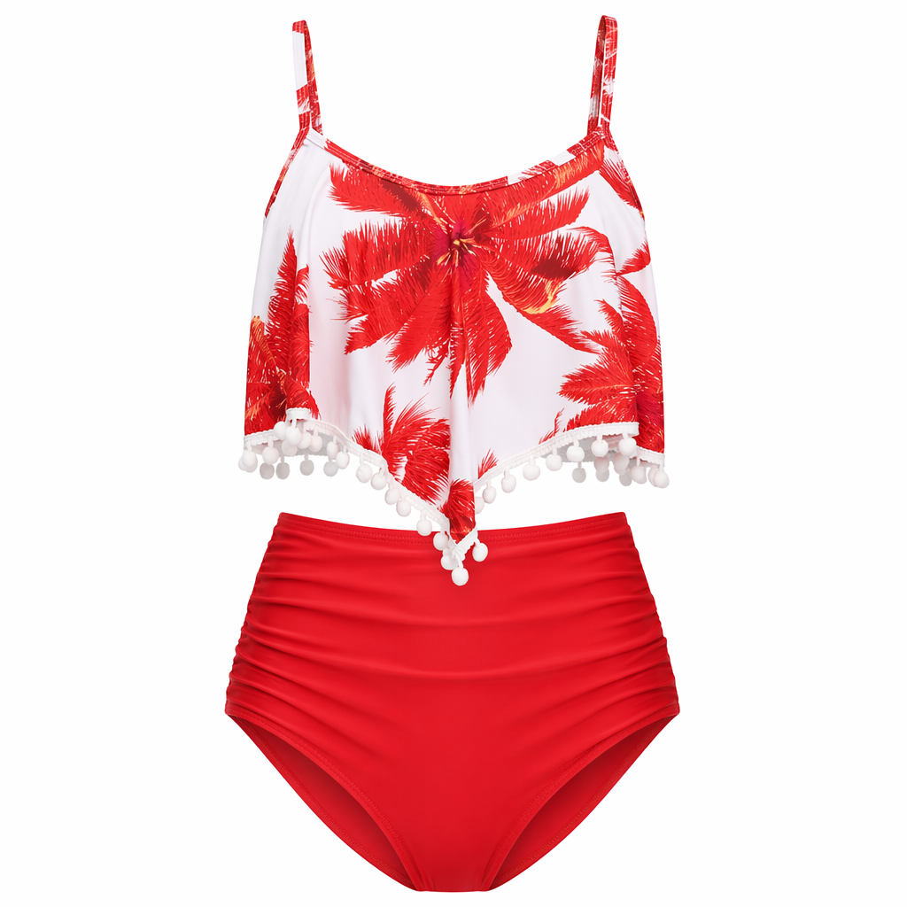 Palm Tree Tankini Set - Revamped Core Significance Retained Default