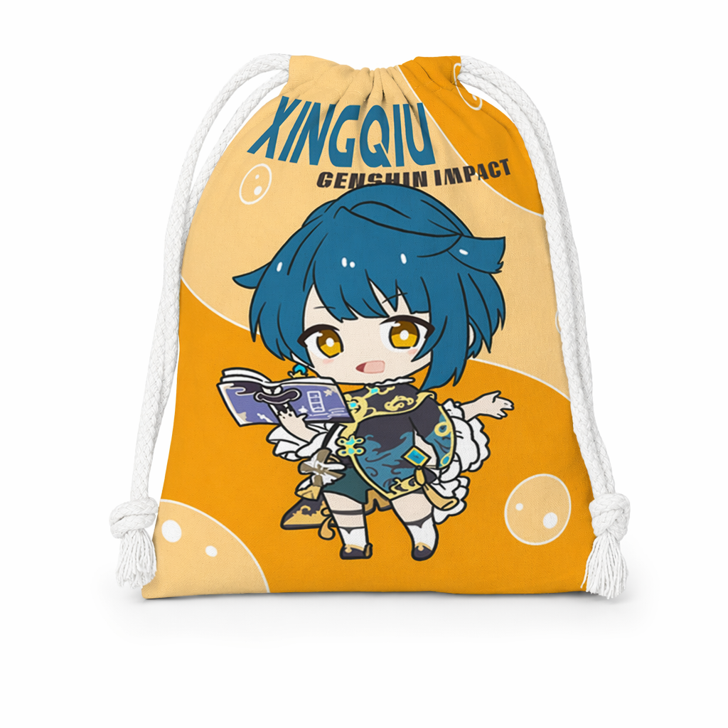 Chibi Genshin Drawstring Bags Set Xingqiu