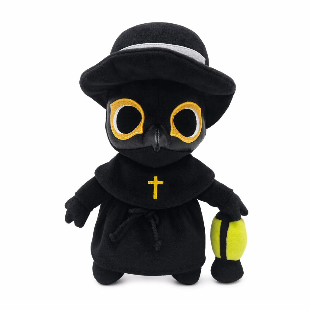 Glow in the Dark Plague Doctor Plush Toy Yellow
