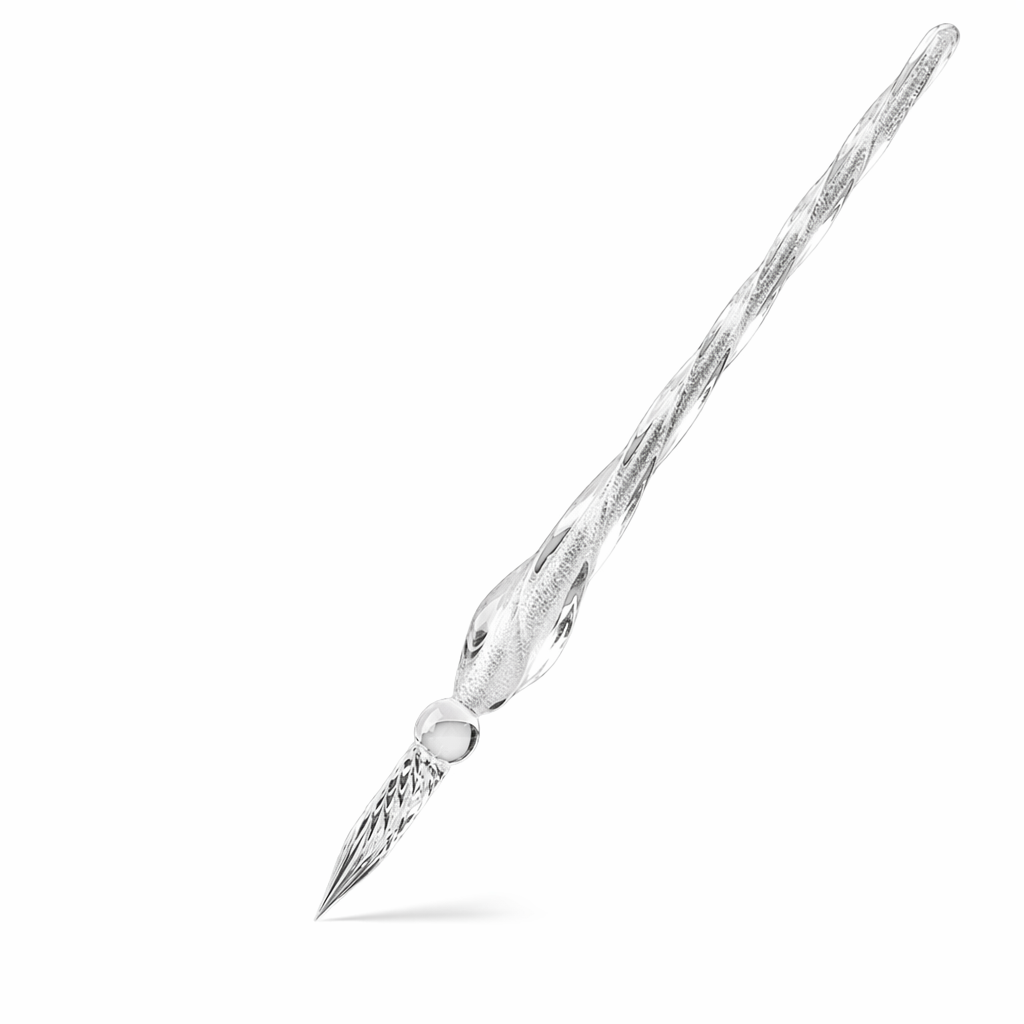Glass Dip Pen for Calligraphy Writing Silver