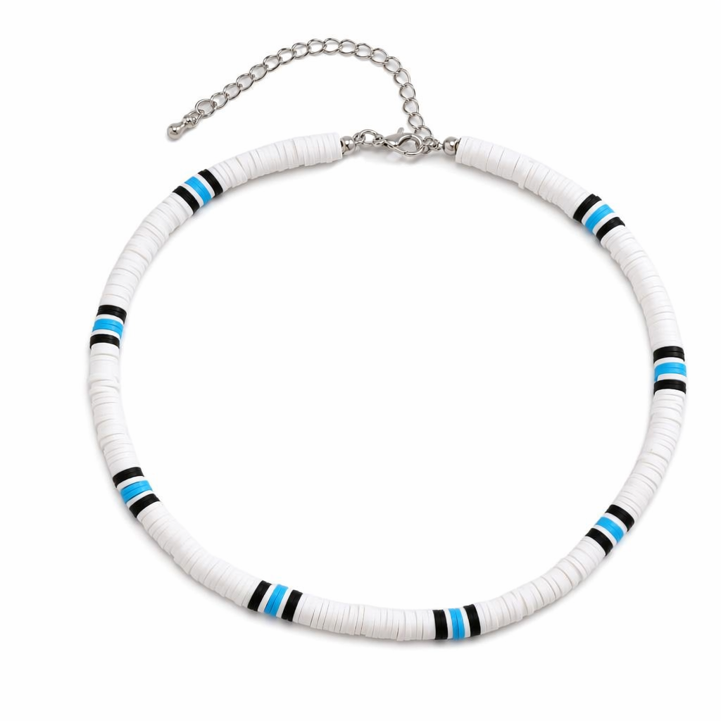 Beaded Necklace for Men Blue