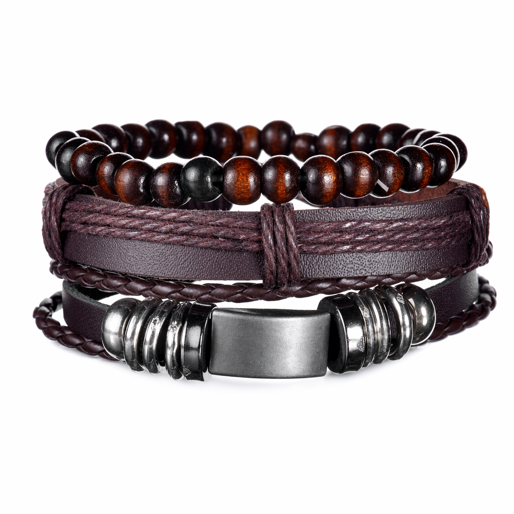 Gothic Layered Bracelet for Men S99B5