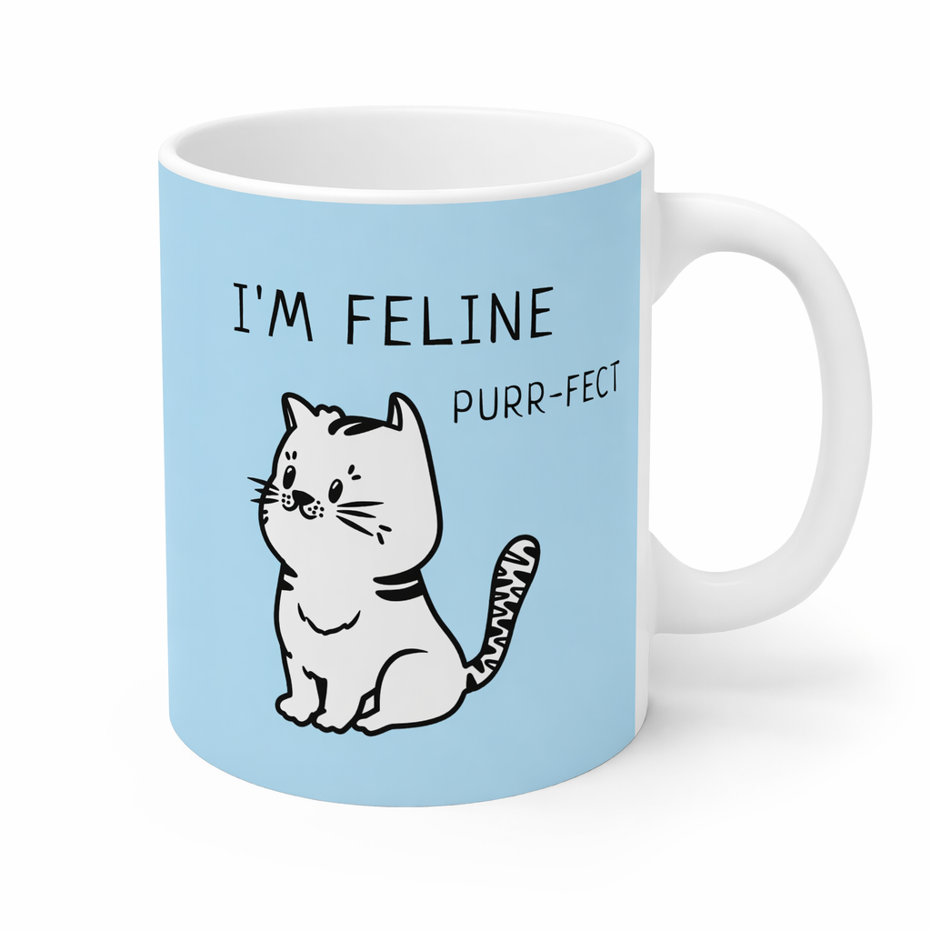 Blue Mug for Cat Lovers: The Perfect Feline Addition to Your Morning Routine Default