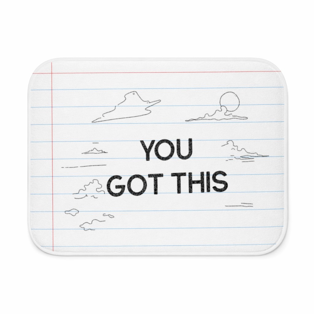 Font Bath Mat - Encouraging Message Pencil Design Default