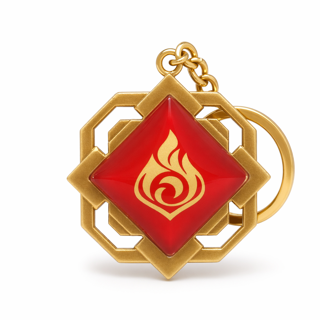 Liyue Vision Key Chain: Genshin Impact Pyro